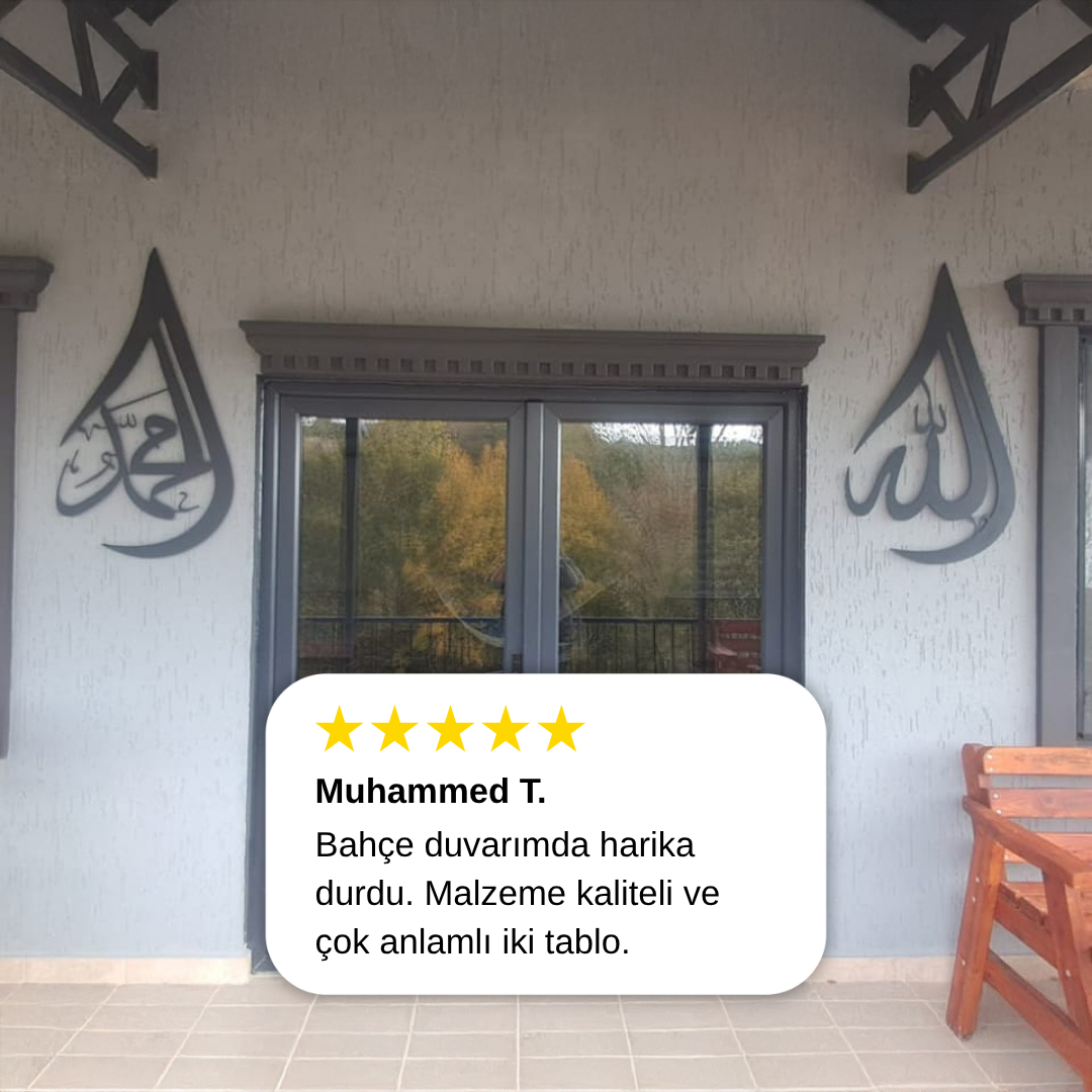 Besmele Duvar Dekoru – İslami Metal Duvar Dekoru Laser Artique