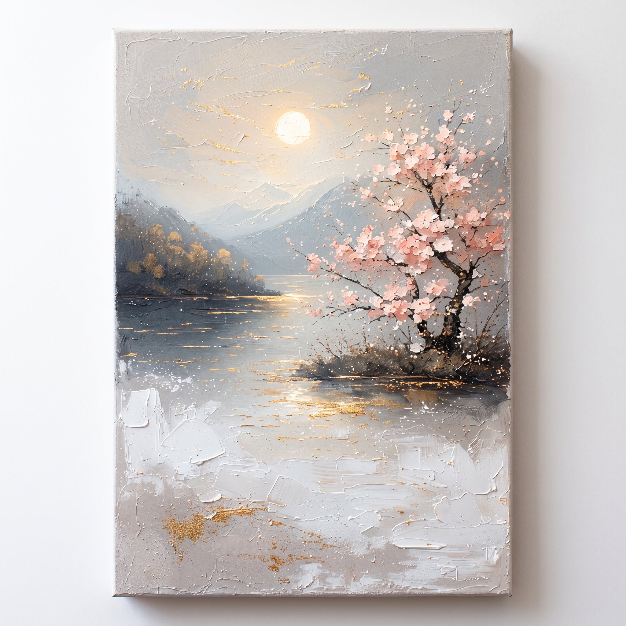 Aurelia Sakura | Göl Manzaralı Yağlı Boya Tablo