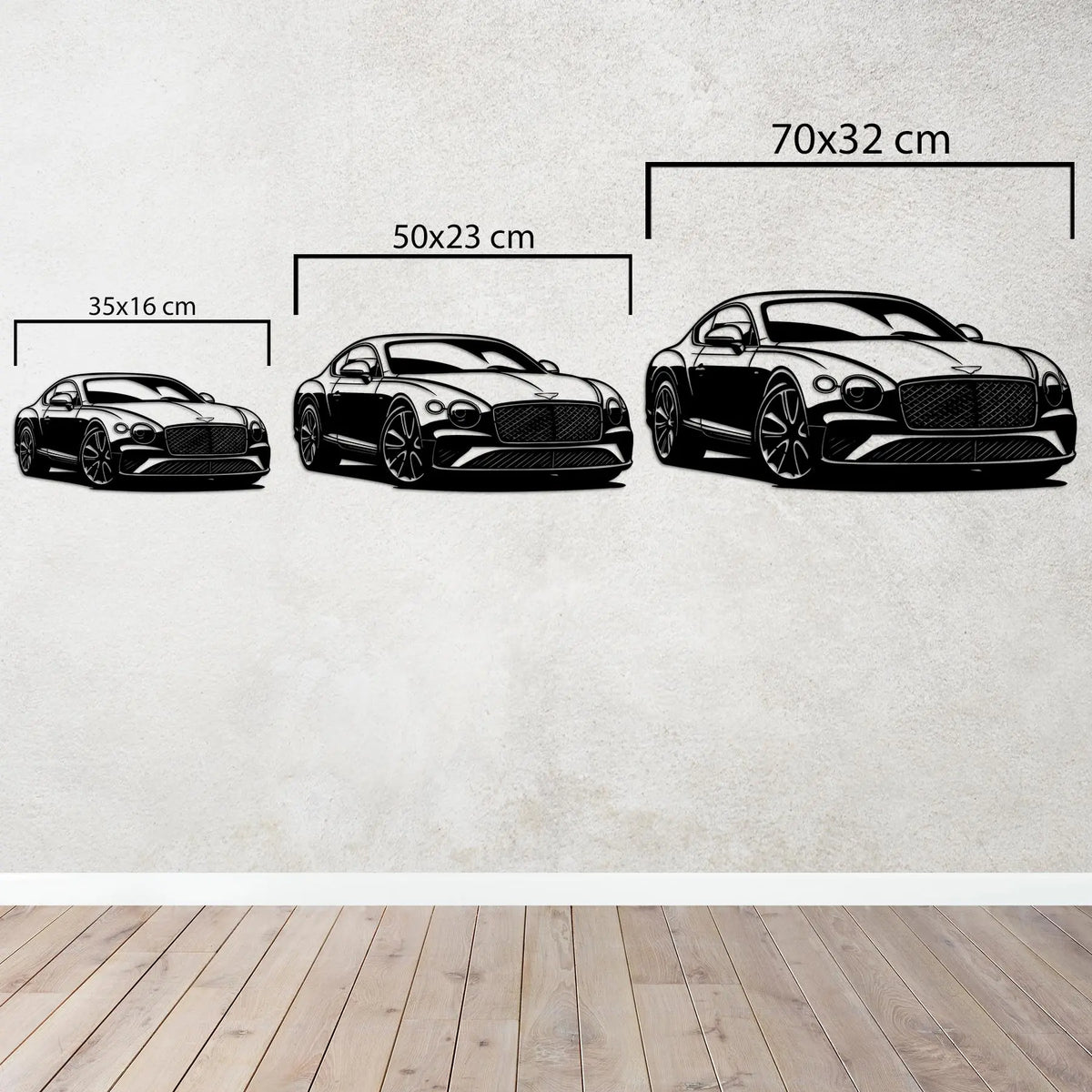 Bentley Continental GT – Metal Duvar Dekoru Laser Artique