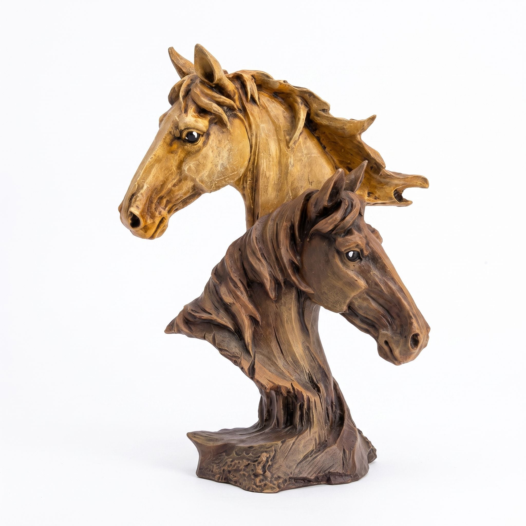 Equus Concordia El Yapımı Çift At Figürlü Dekoratif Biblo