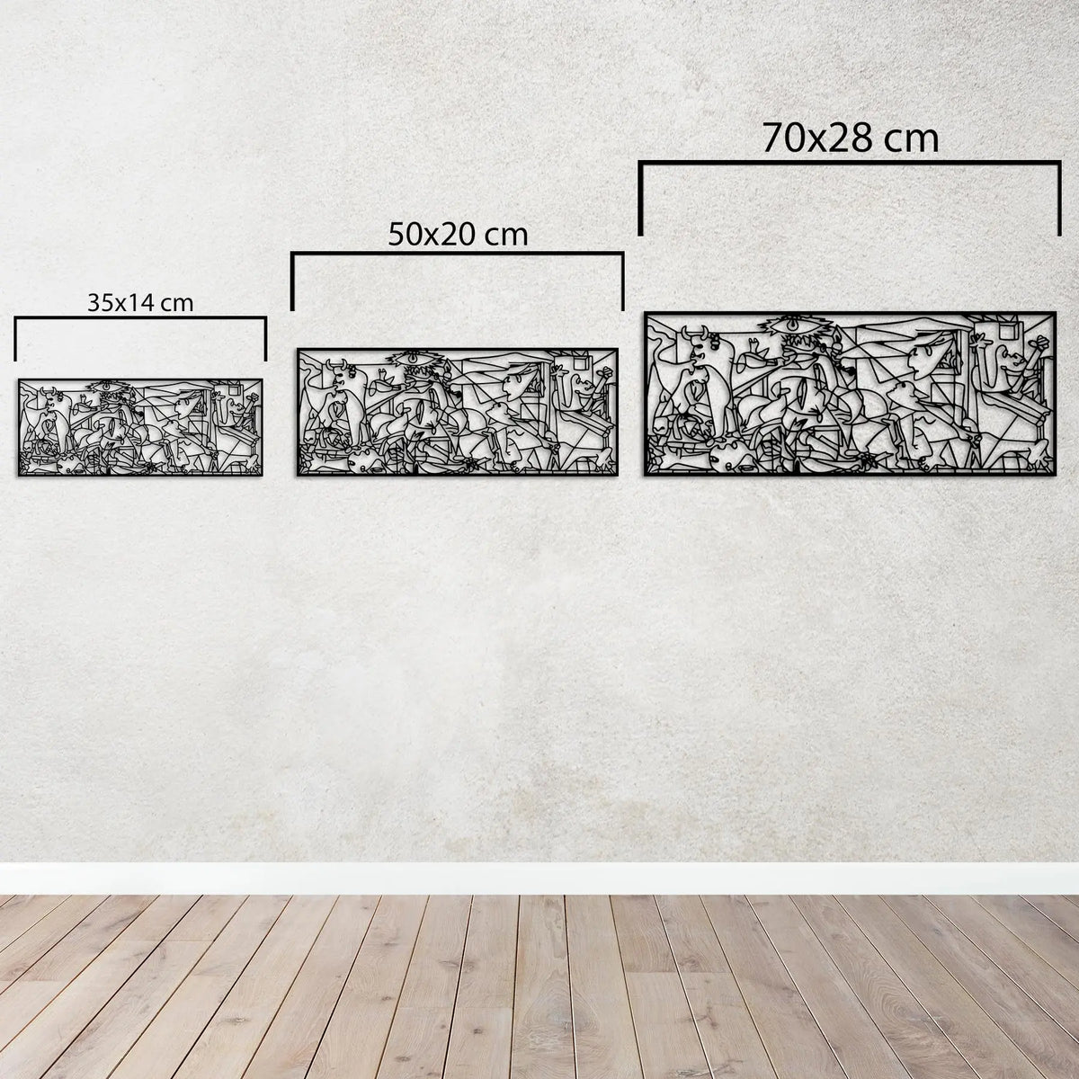 Guernica Sessiz Çığlık Metal Duvar Dekoru Laser Artique