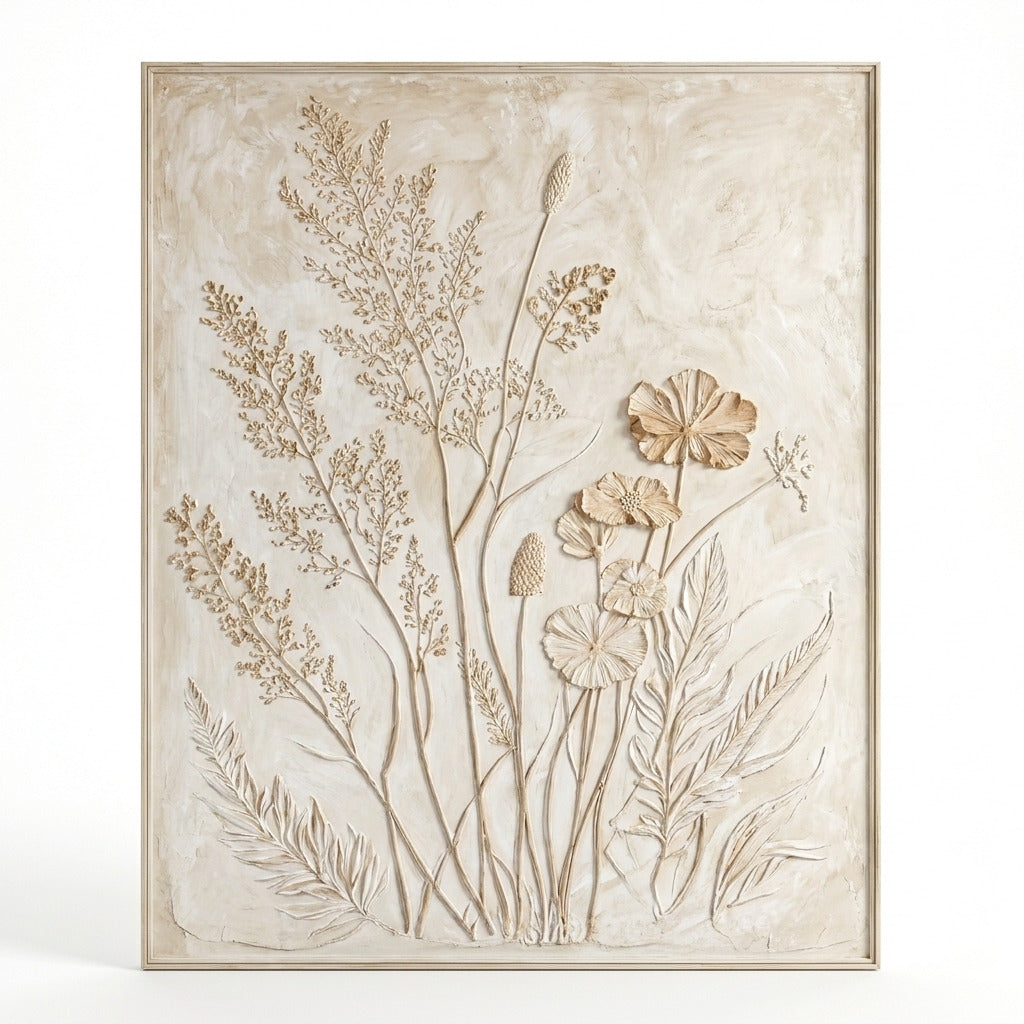 Herbier Élégance | Dokulu Yağlı Boya Tablo