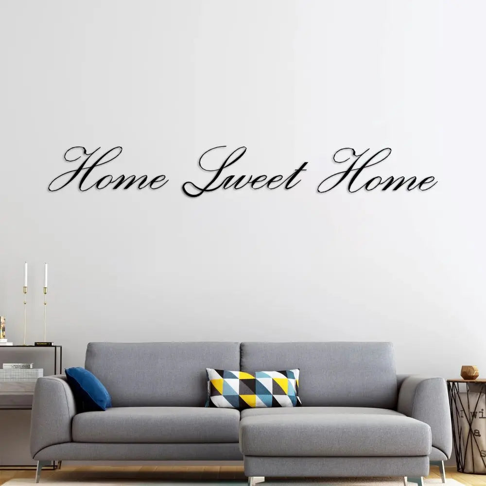 Home Sweet Home Metal Duvar Yazısı Laser Artique