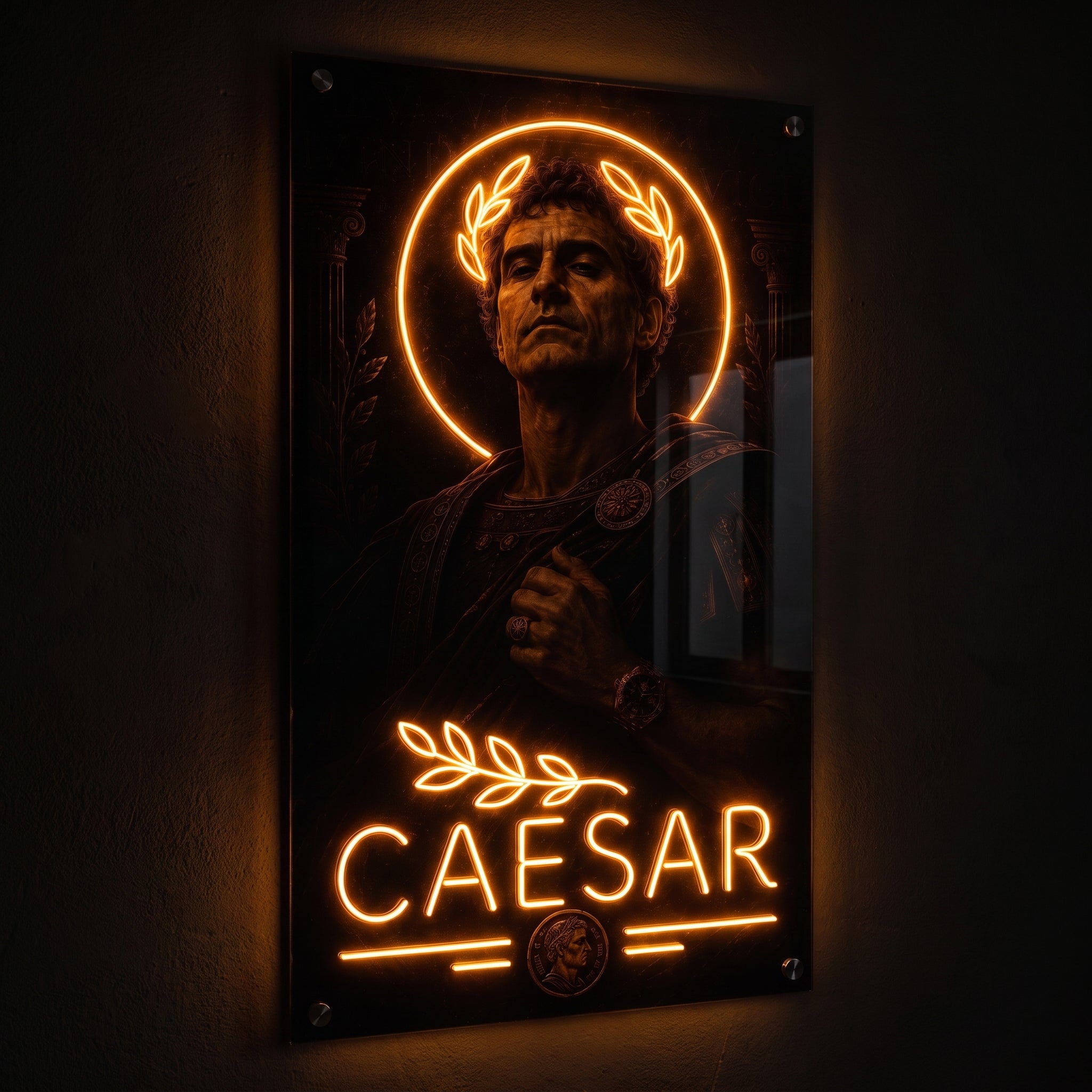 Julius Caesar – Roma Lideri Neon LED Tablo