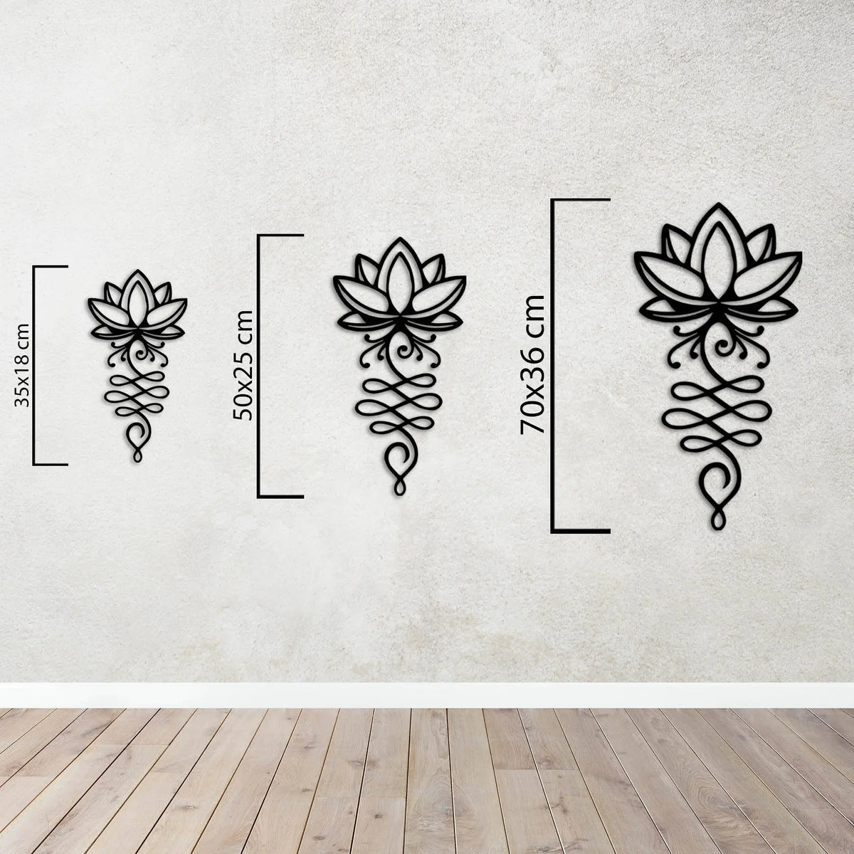 Lotus’un Yolculuğu Metal Duvar Dekoru Laser Artique