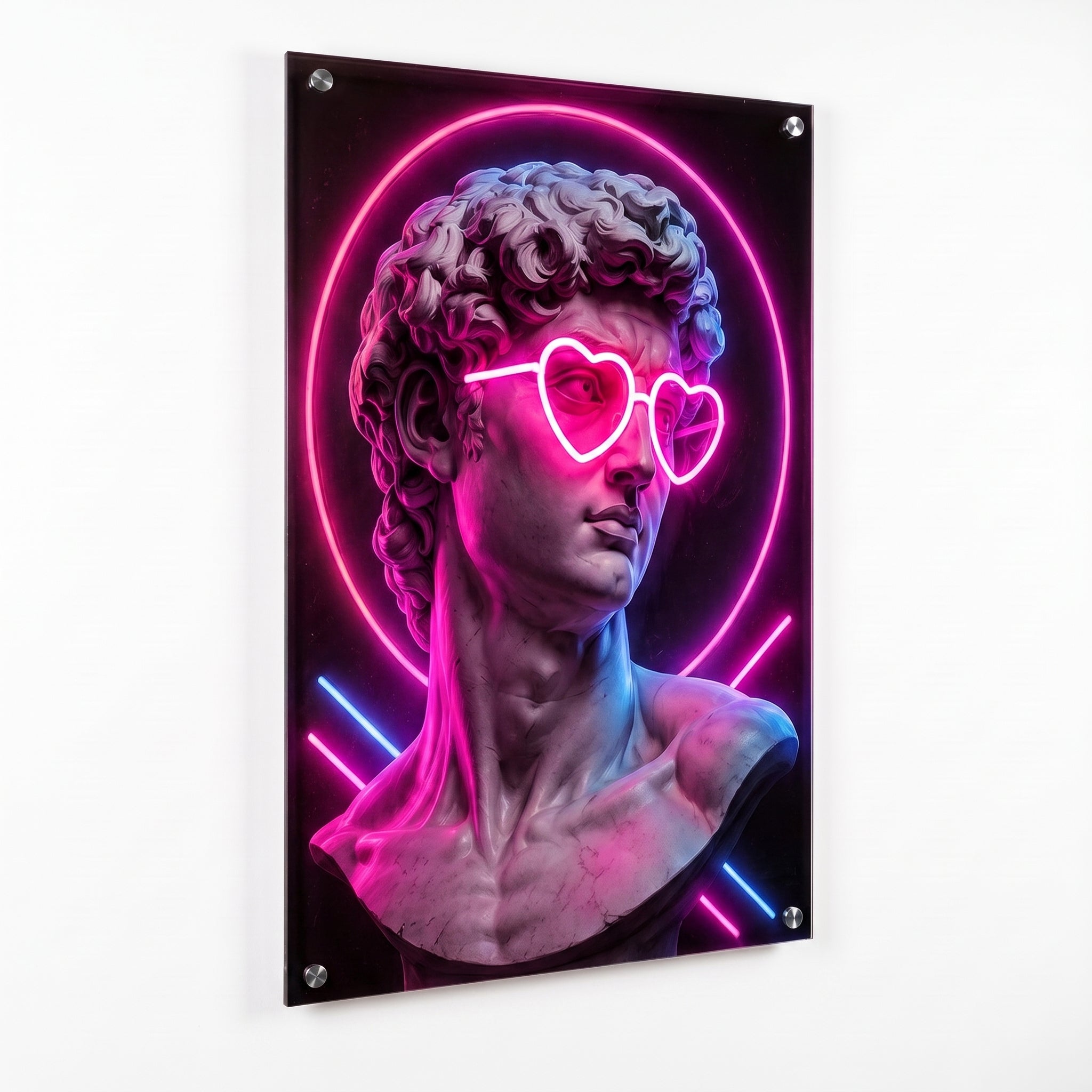 Michelangelo David – Heart Vision Neon LED Tablo