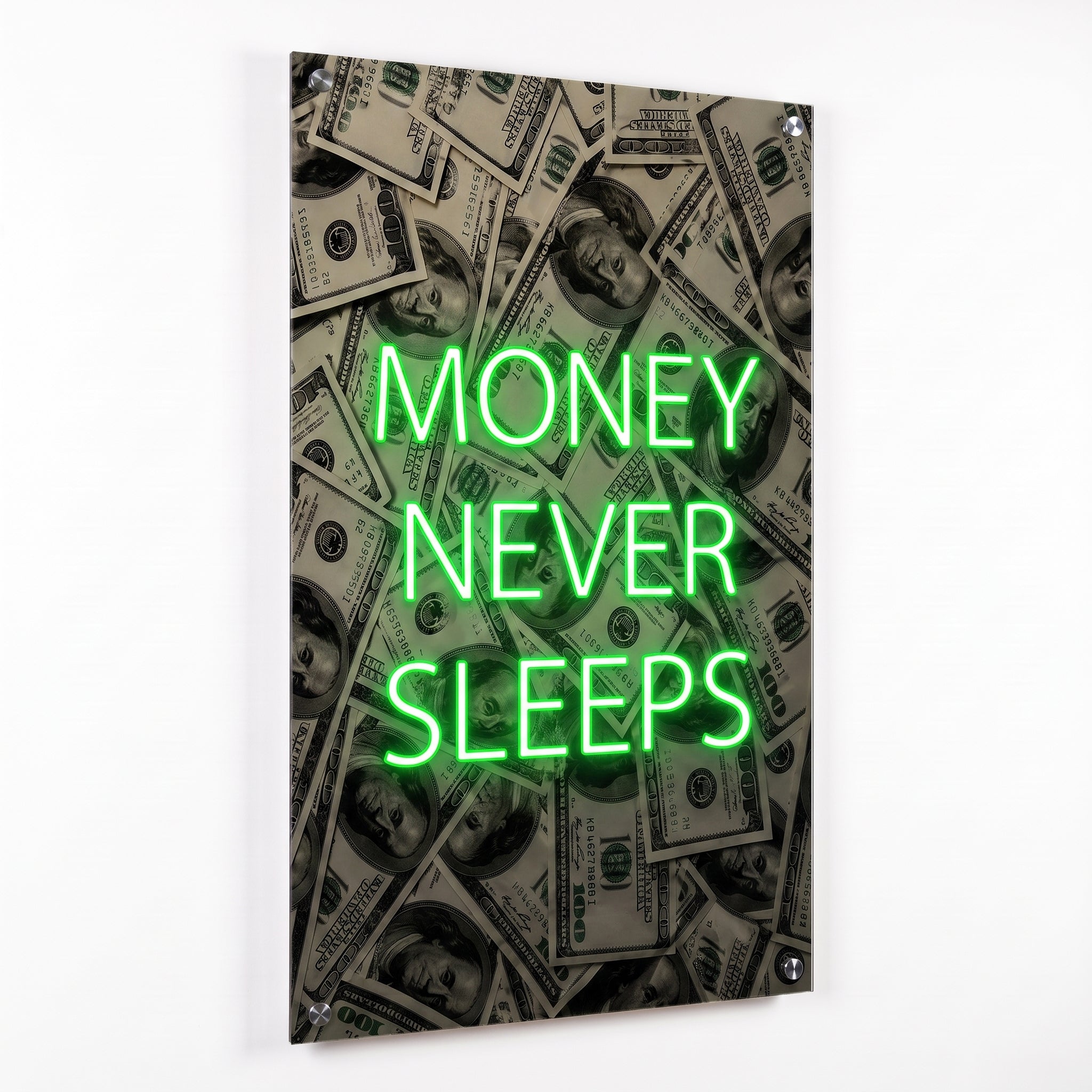 Money Never Sleeps – Dolar Neon LED Tablo