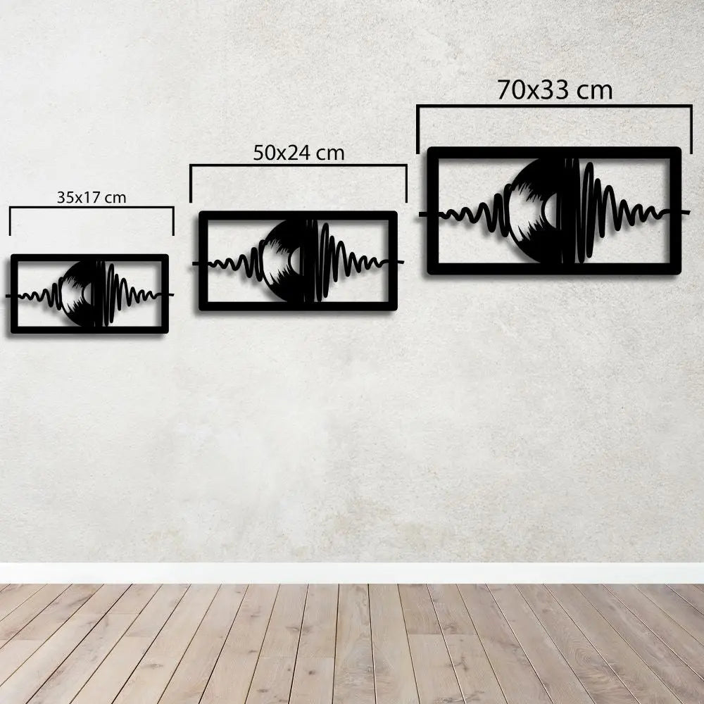 Plak Müzik Metal Duvar Dekoru Laser Artique