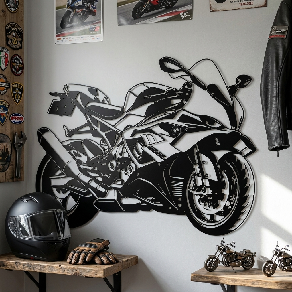 BMW S1000RR Metal Duvar Dekoru – Motosiklet Tablosu