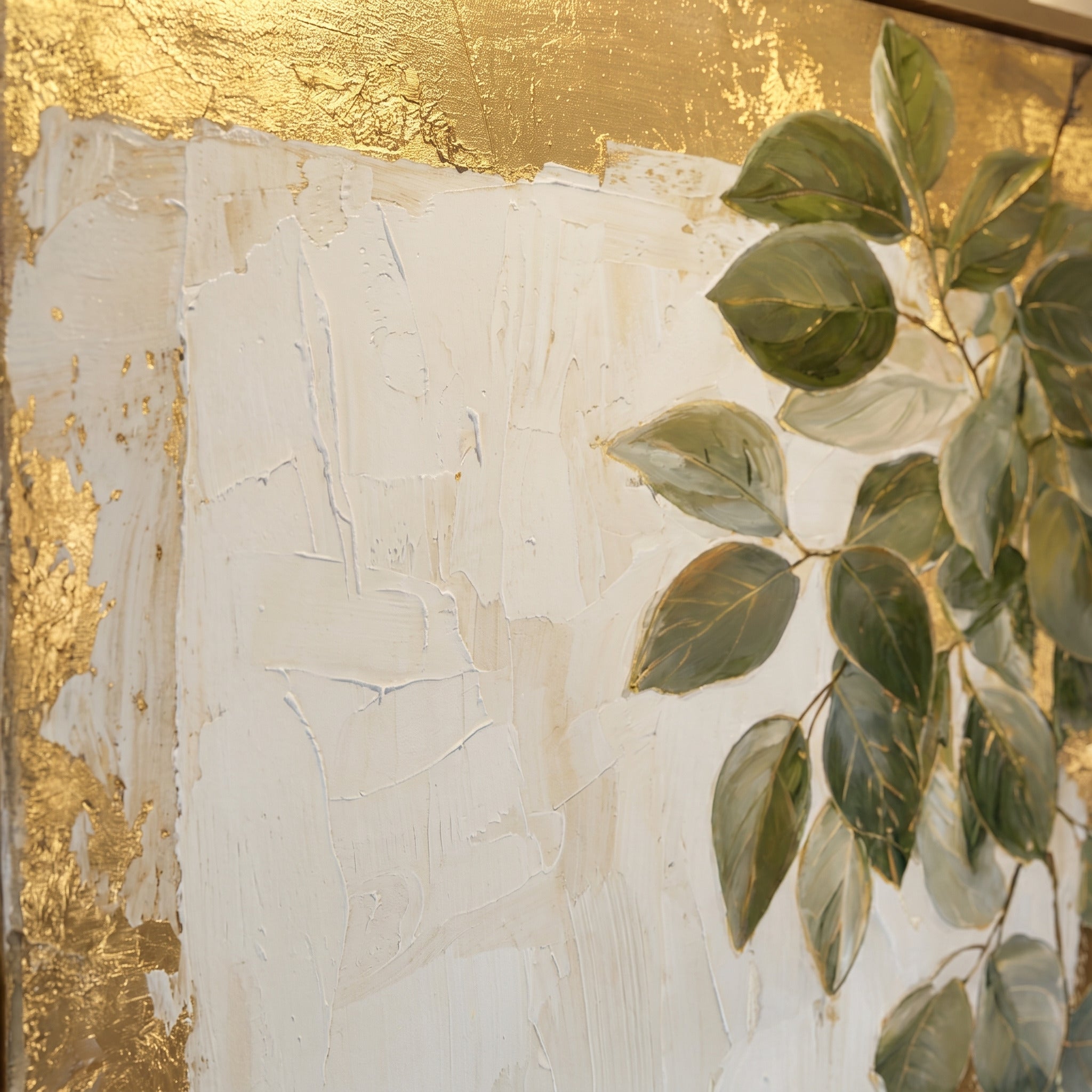 Verde Aurelia | Gold Botanik Yağlı Boya Tablo