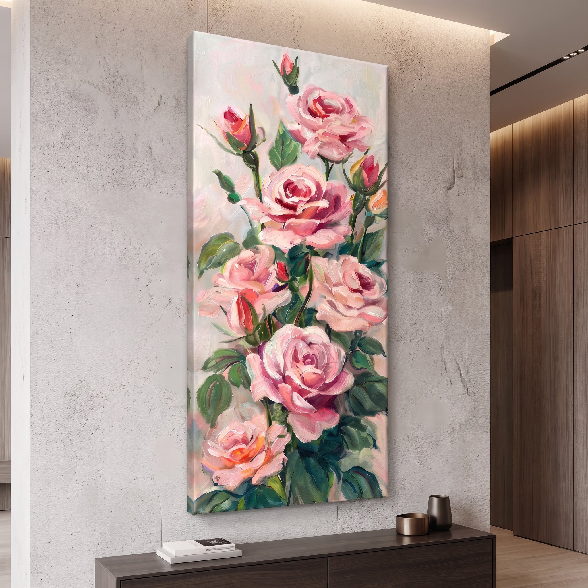 Rosa Élise | Pembe Gül Yağlı Boya Tablo