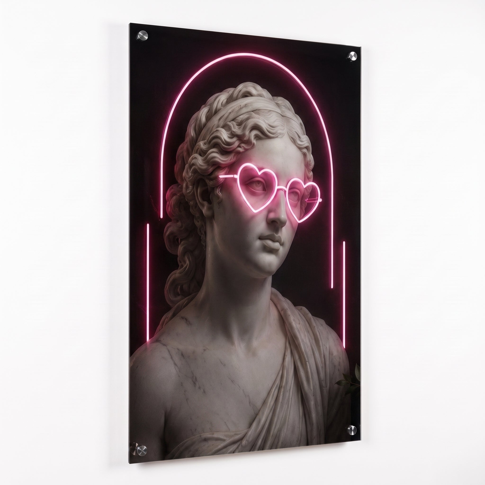 Venus in Love – Kalp Gözlüklü Neon LED Tablo