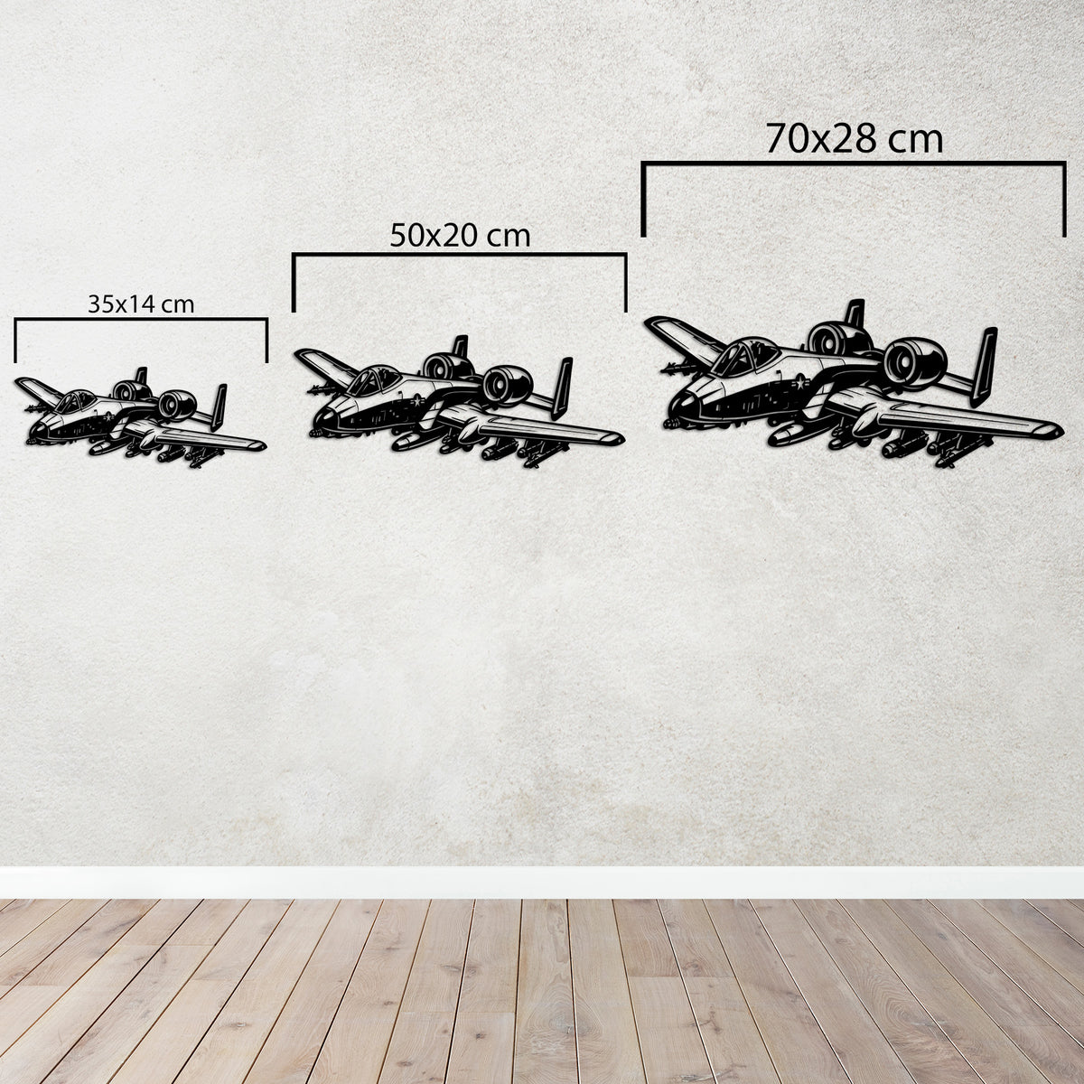 A-10 Thunderbolt – Jet Uçak Metal Duvar Dekoru