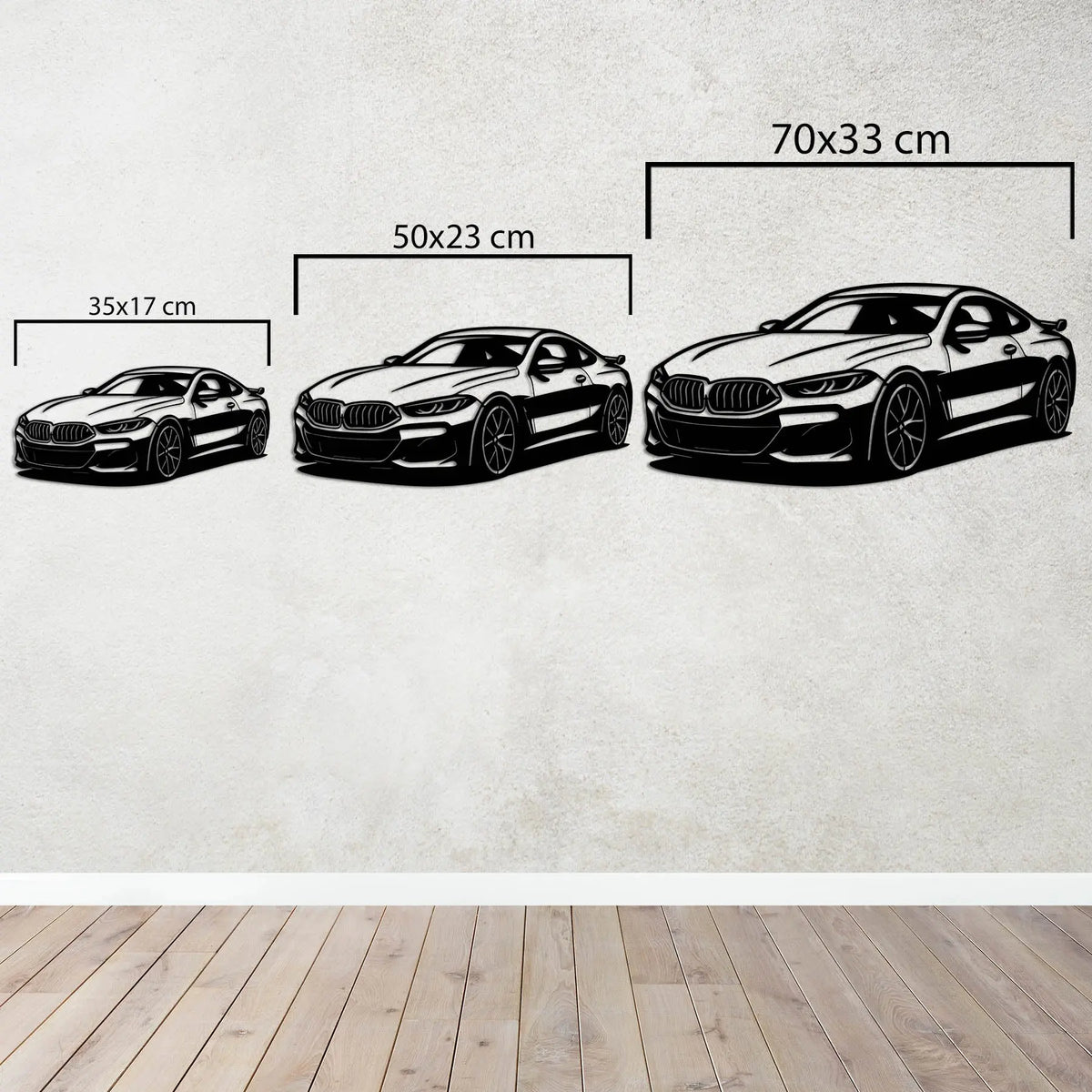 BMW 8 Serisi Coupe – Araba Metal Duvar Dekoru Laser Artique