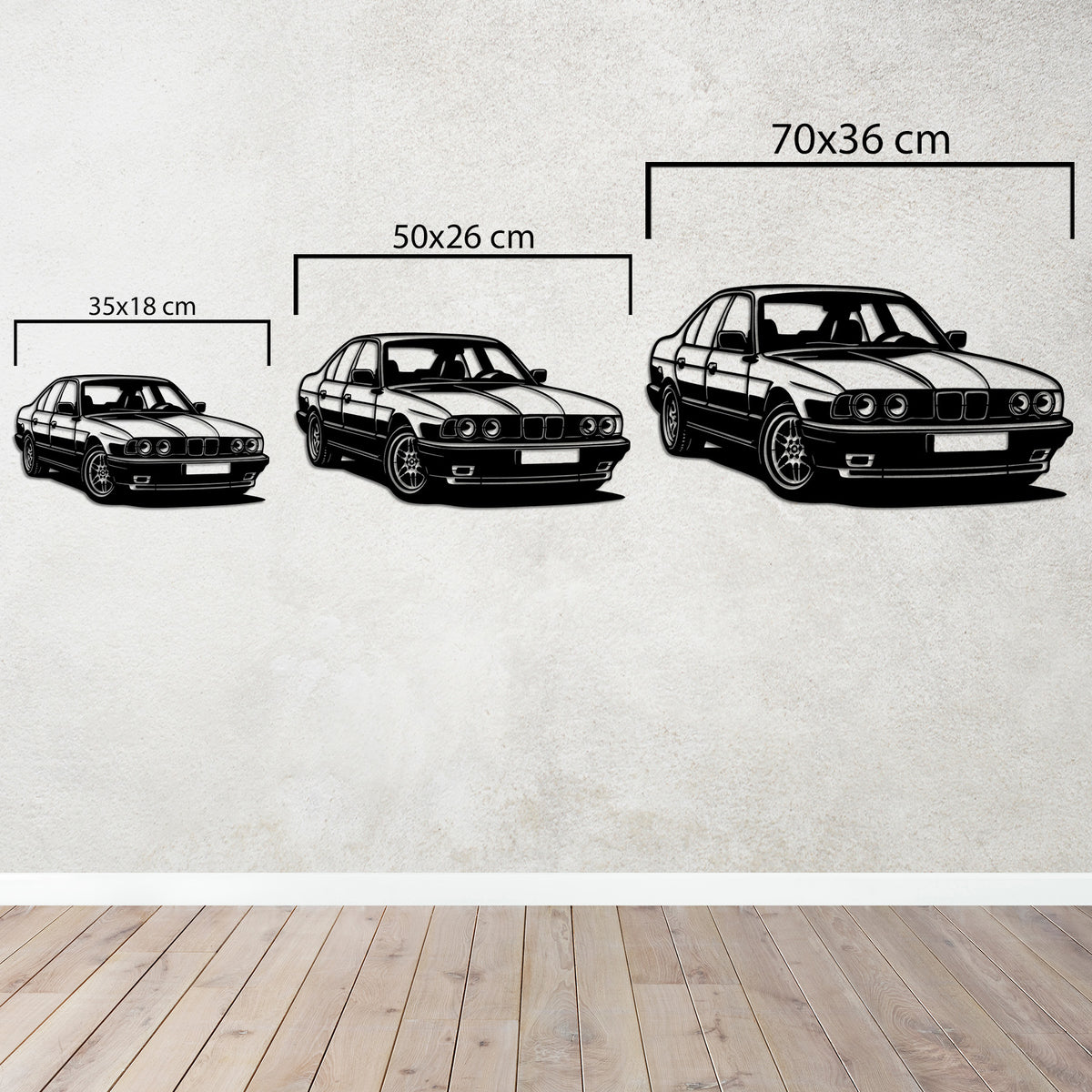 BMW E34 – Araba Metal Duvar Dekoru Laser Artique