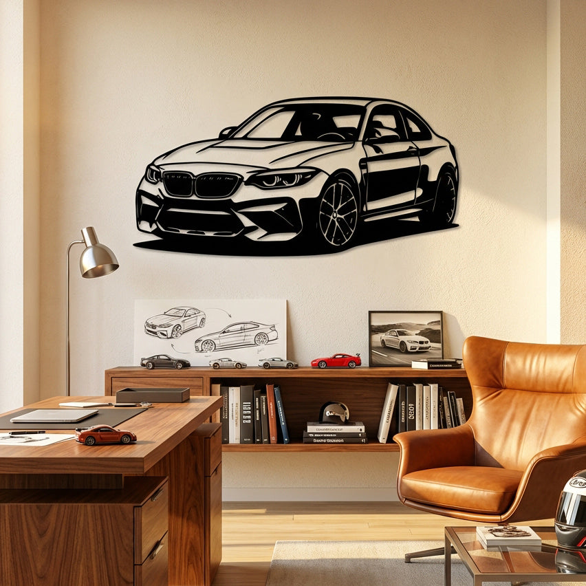 BMW M2 – Kompakt Spor Araba Metal Duvar Dekoru