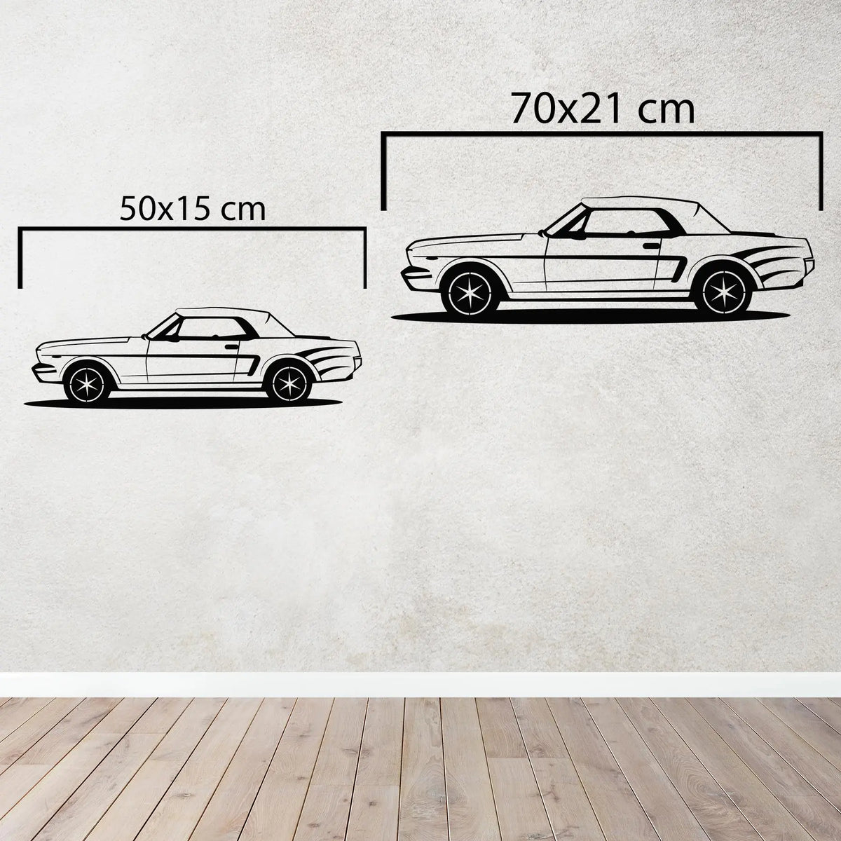 Klasik Mustang – Araba Metal Duvar Dekoru Laser Artique