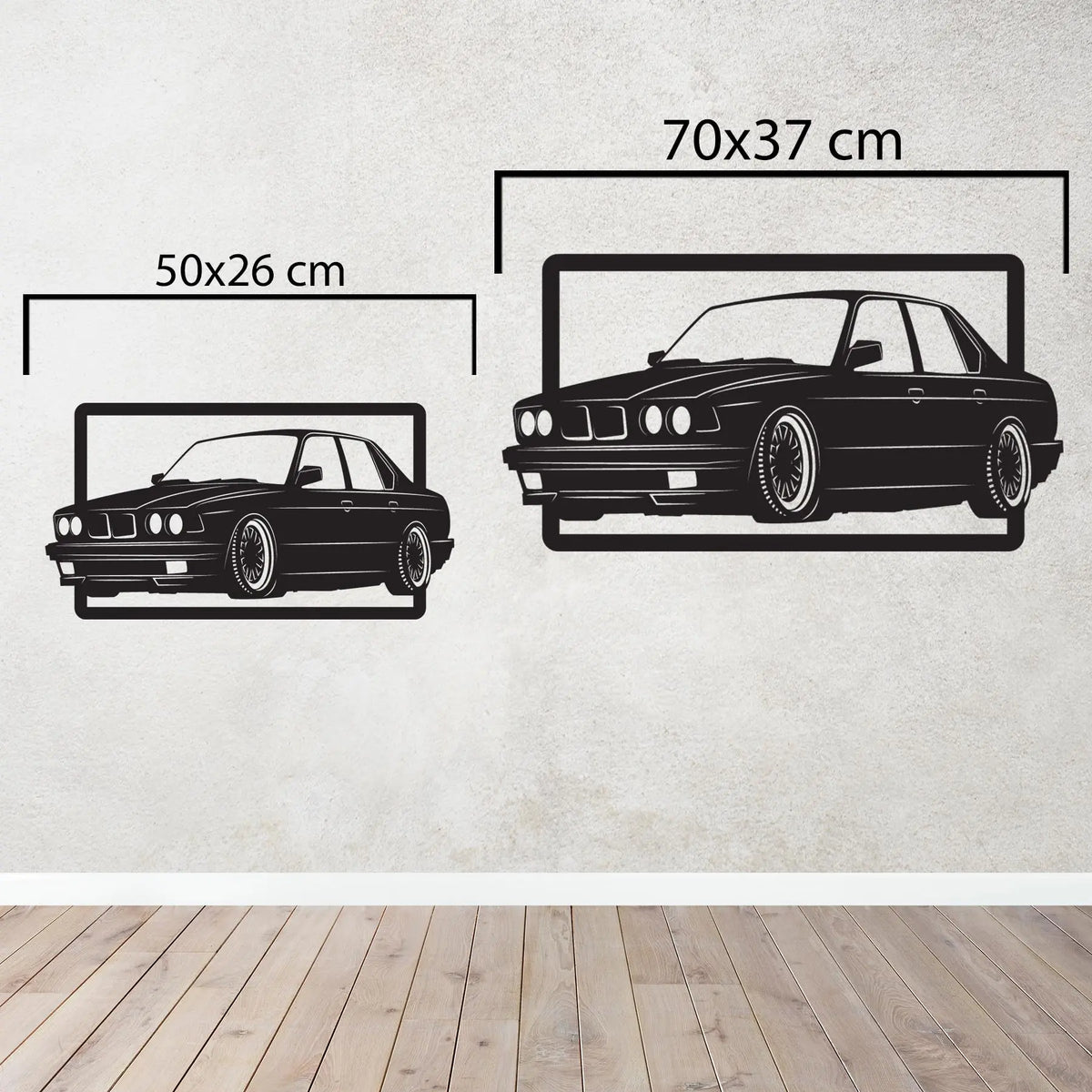 Klasik BMW E30 – Araba Metal Duvar Dekoru Laser Artique