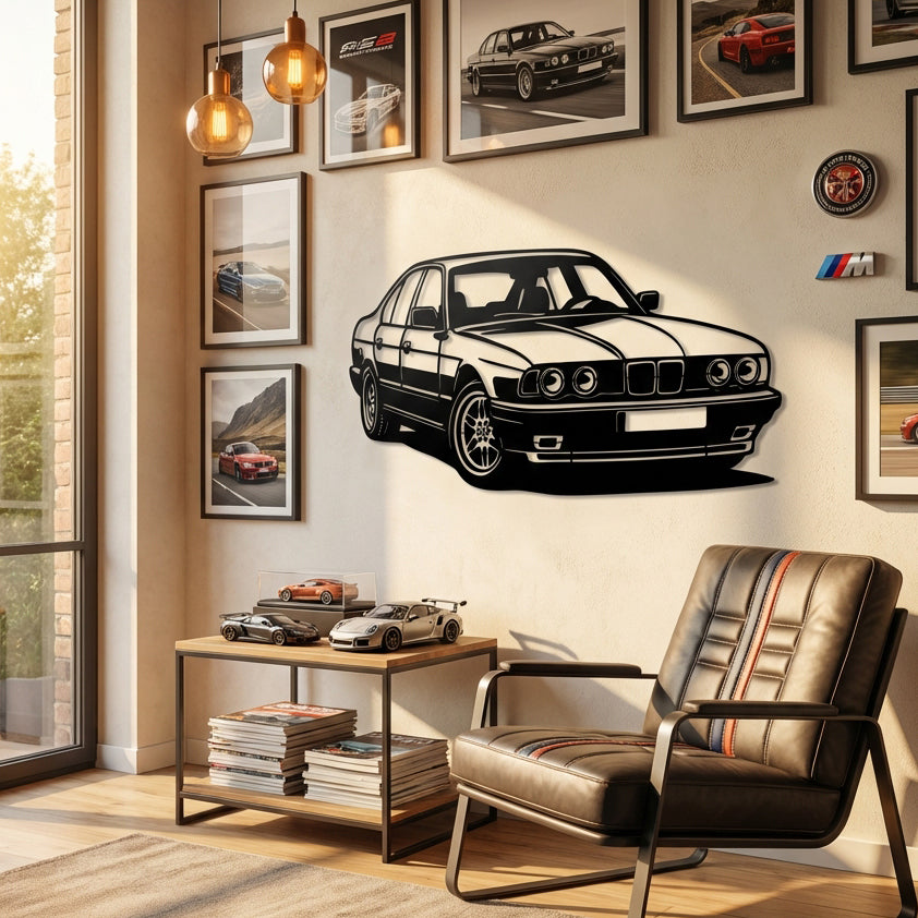 BMW E34 – Araba Metal Duvar Dekoru