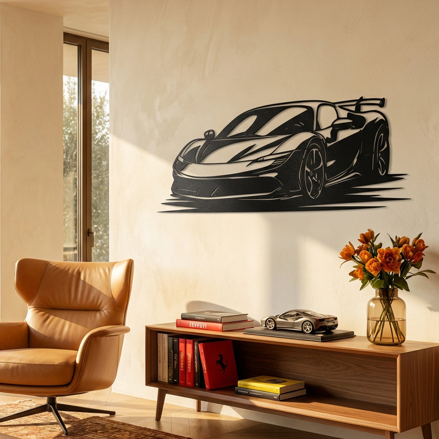 Ferrari SF90 Stradale – Araba Metal Duvar Dekoru