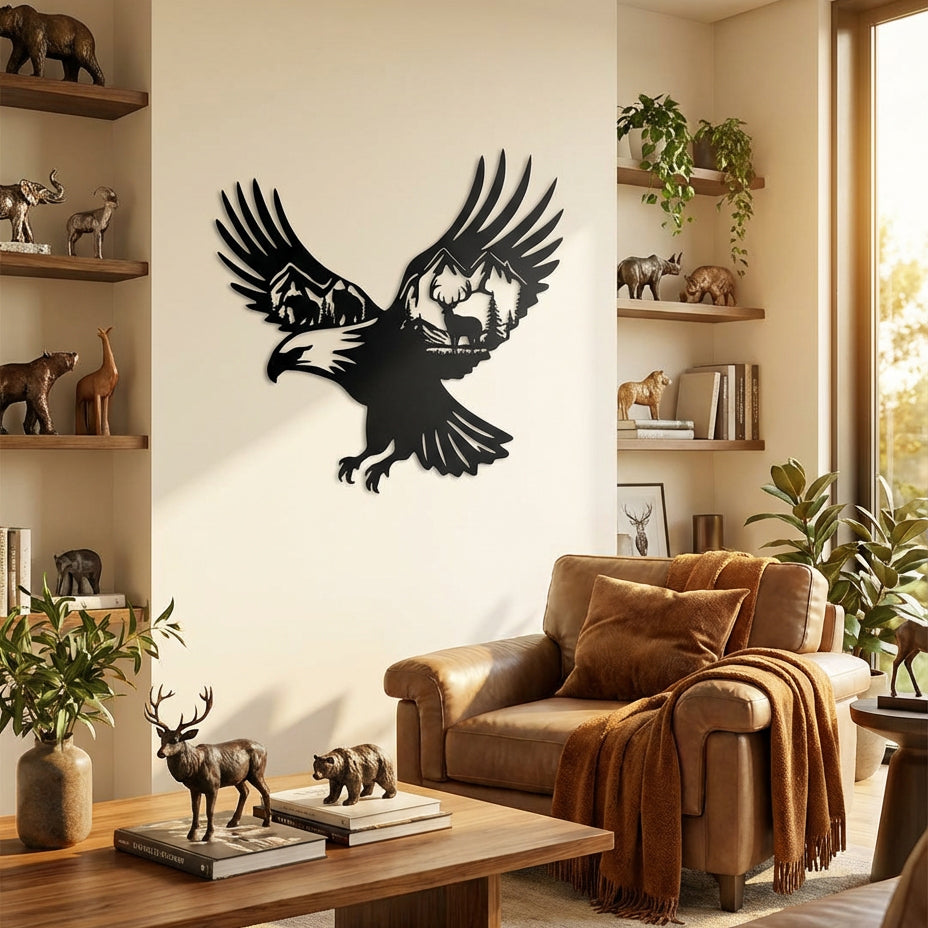Gökyüzünün Hakimi: Kartal Metal Duvar Dekoru