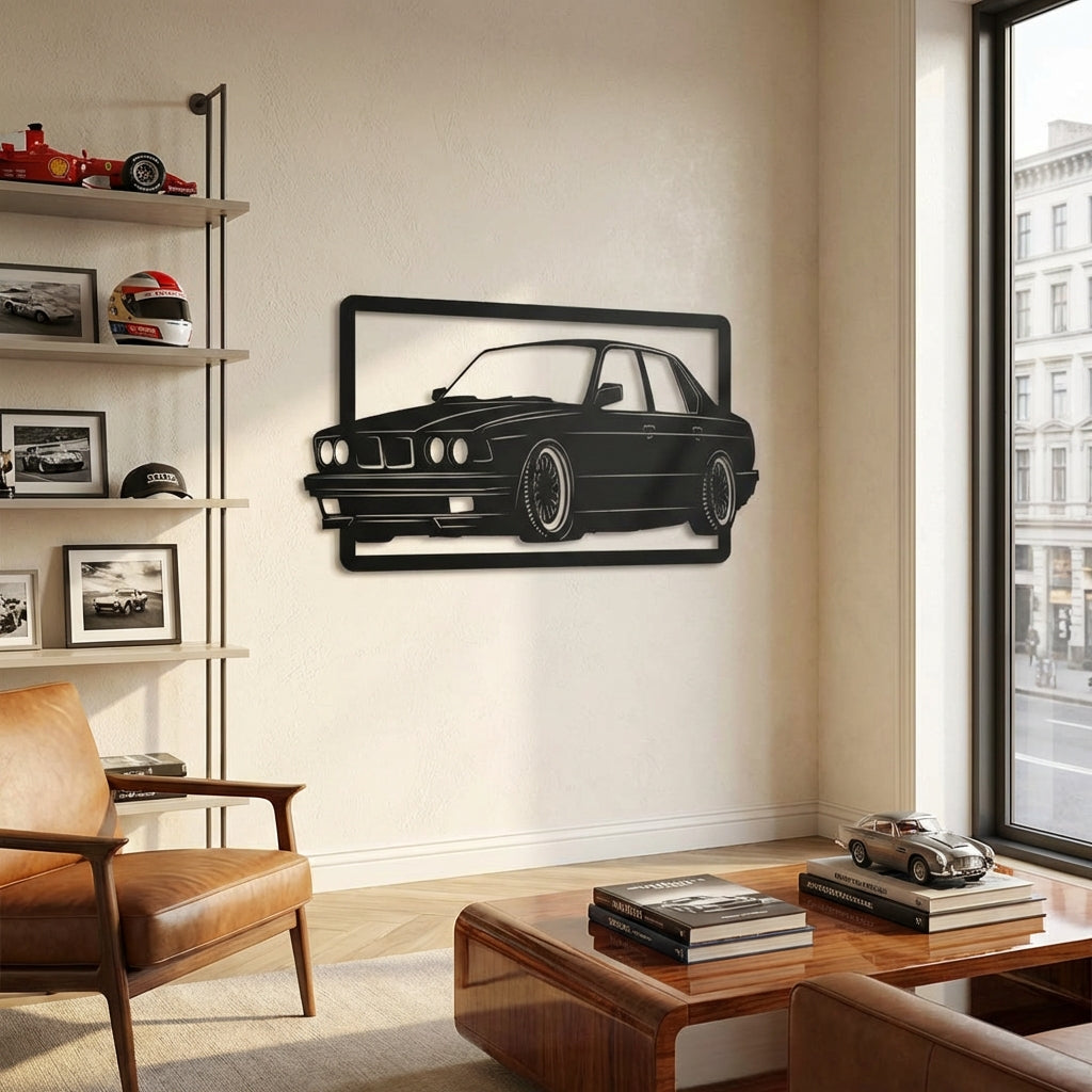 Klasik BMW E30 – Araba Metal Duvar Dekoru