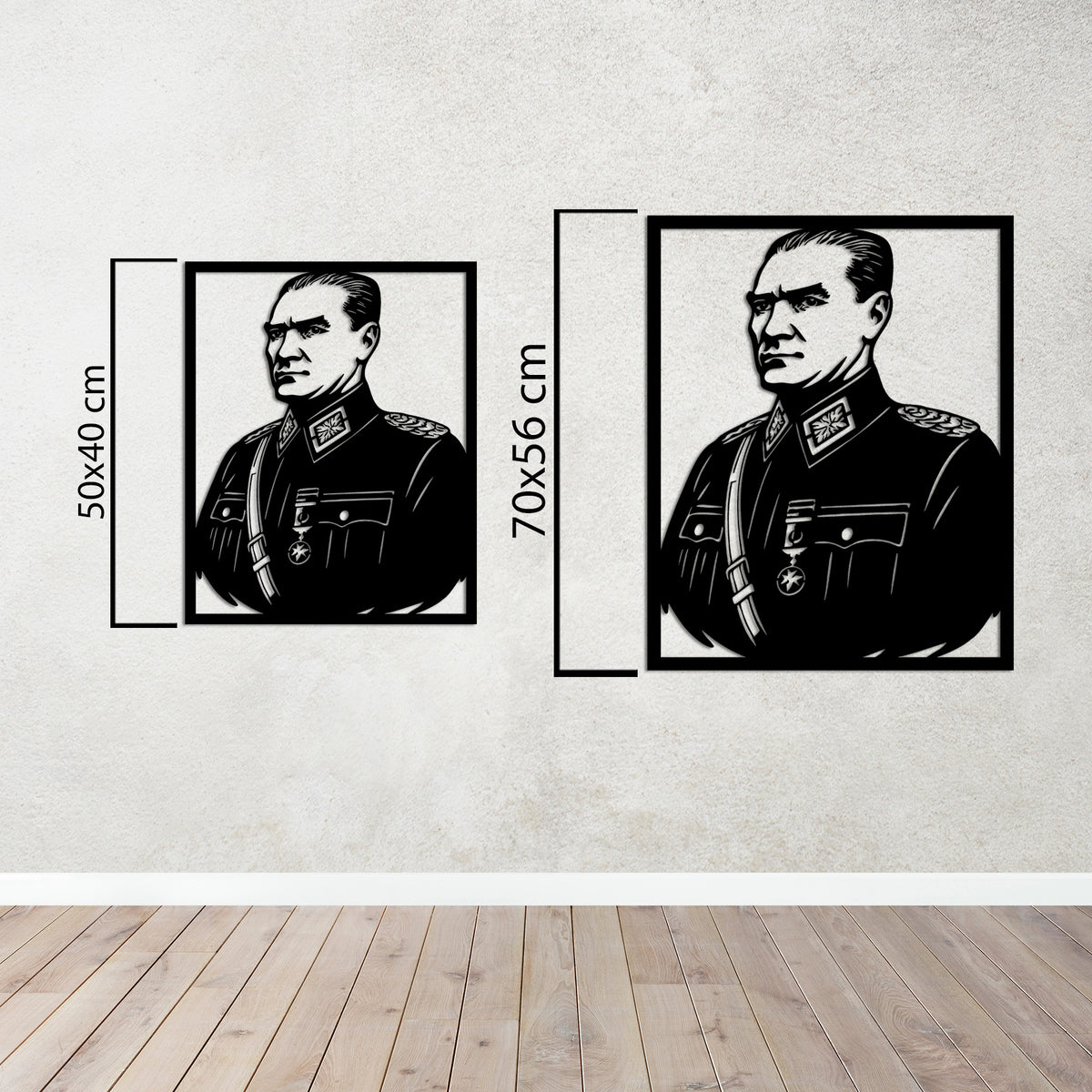 Mareşal Atatürk Portre – Metal Duvar Dekoru