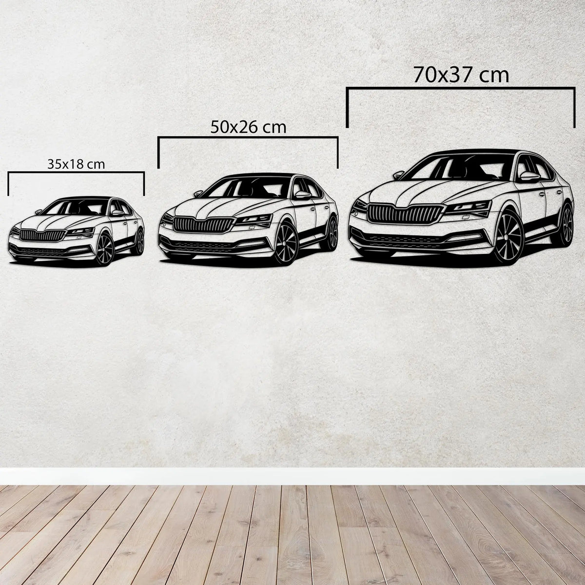 Skoda Superb – Araba Metal Duvar Dekoru Laser Artique
