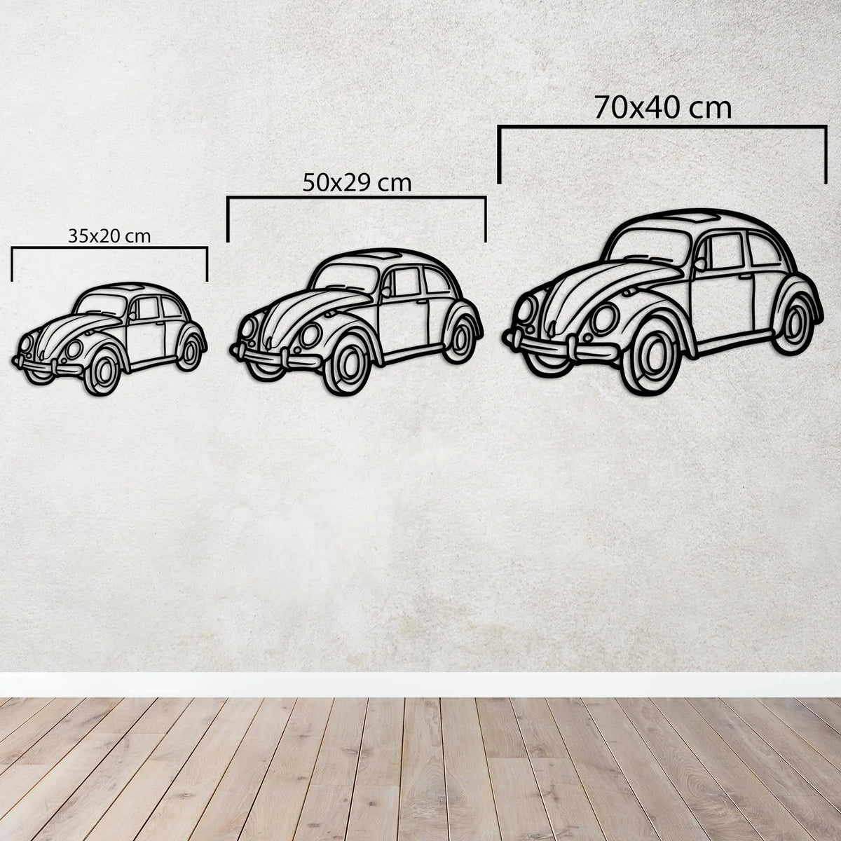 Volkswagen Beetle – Araba Metal Duvar Dekoru Laser Artique