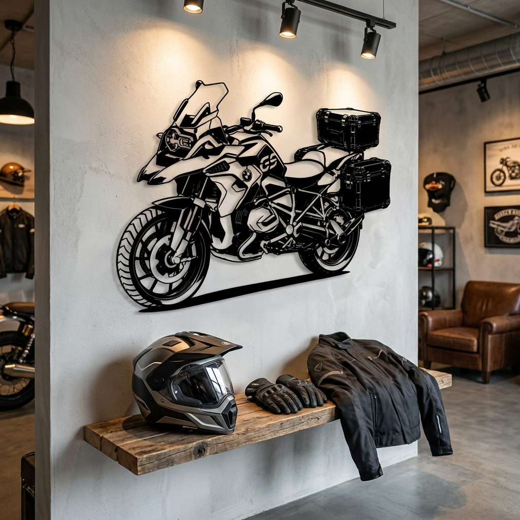 BMW R 1250 GS Metal Duvar Dekoru – Motosiklet Tablosu