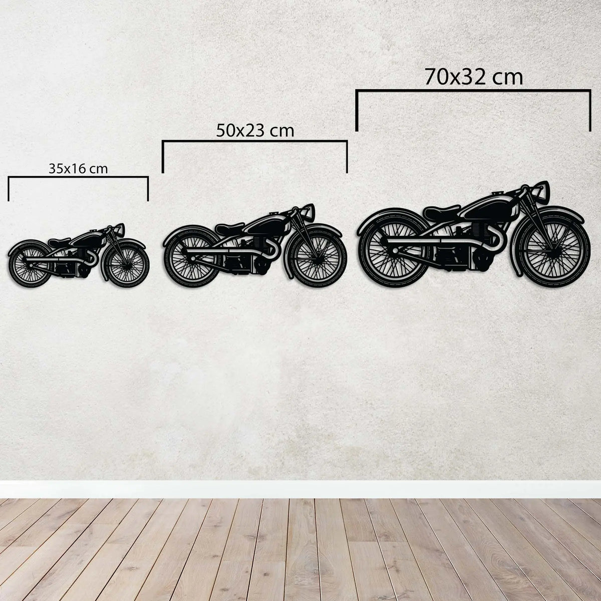 Retro Efsane – Metal Motosiklet Duvar Dekoru Laser Artique