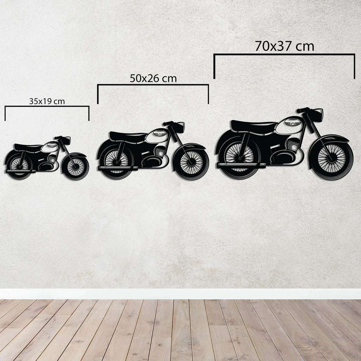 Klasik Jawa Motosiklet – Metal Duvar Dekoru Laser Artique