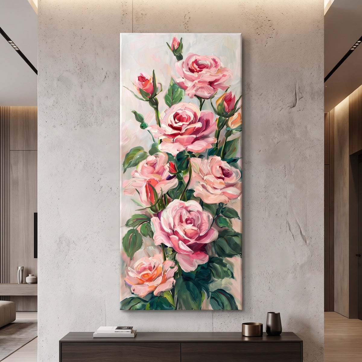 Rosa Élise | Pembe Gül Yağlı Boya Tablo