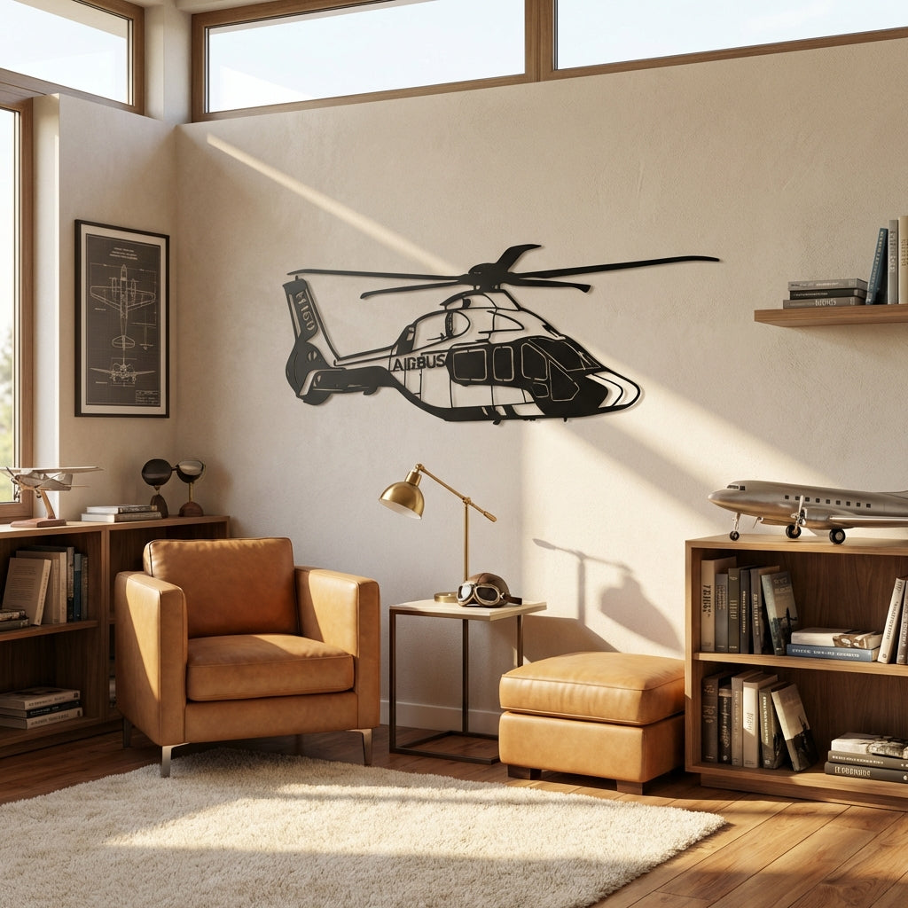 Airbus H160 – Helikopter Metal Duvar Dekoru