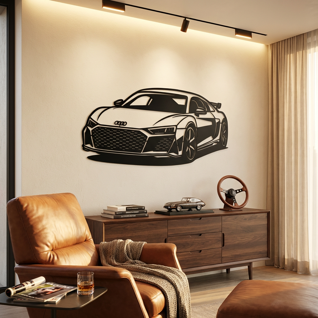 Audi R8 – Araba Metal Duvar Dekoru