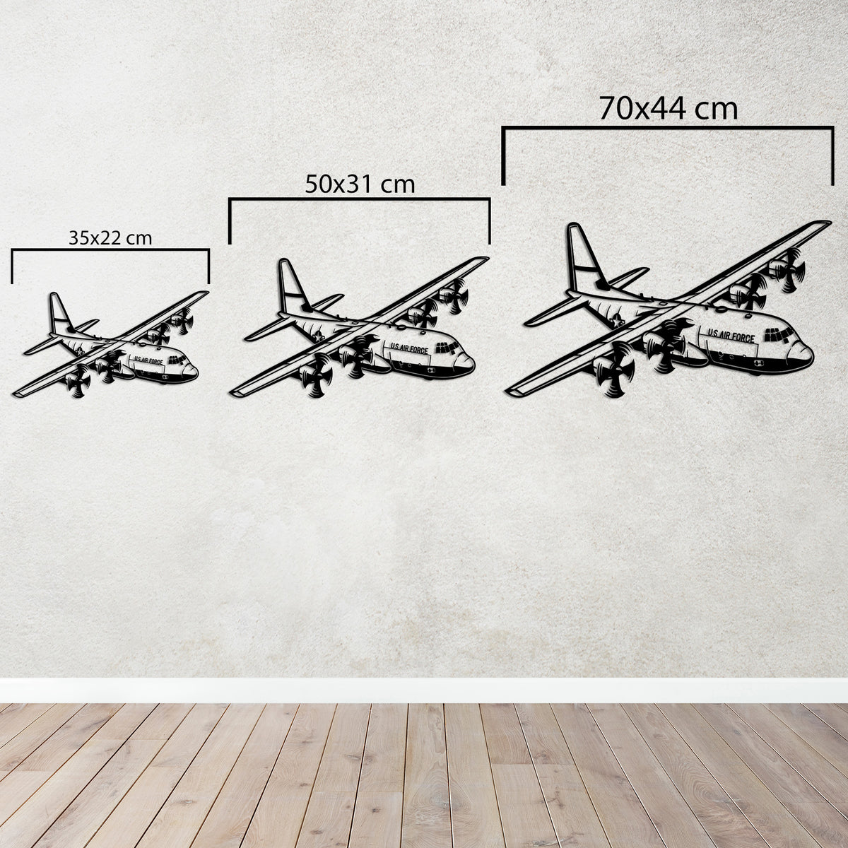 C-130 Hercules – Kargo Uçağı Metal Duvar Dekoru