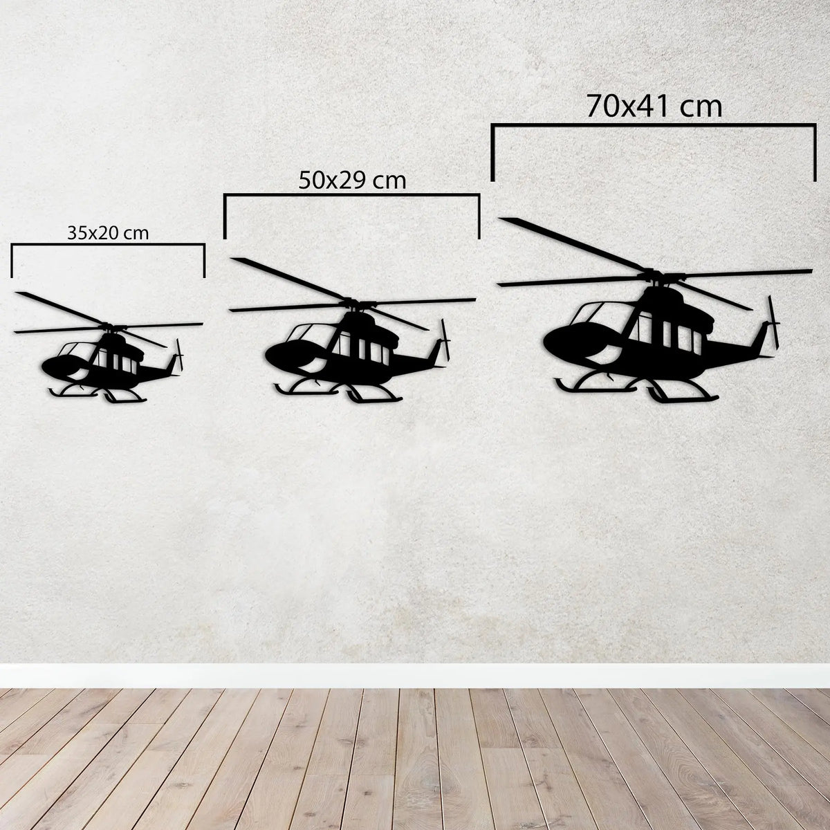 Huey UH-1 – Helikopter Metal Duvar Dekoru Laser Artique