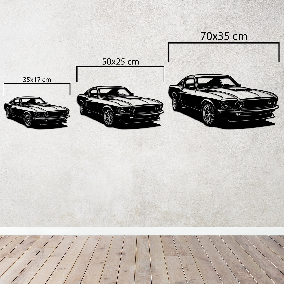 Ford Mustang Fastback – Araba Metal Duvar Dekoru Laser Artique