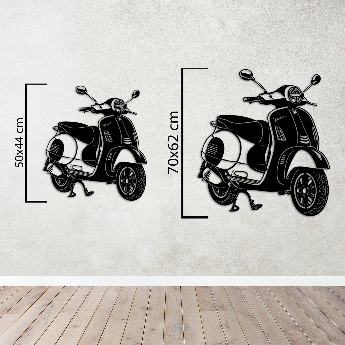 Klasik Vespa Scooter – Motosiklet Metal Duvar Dekoru