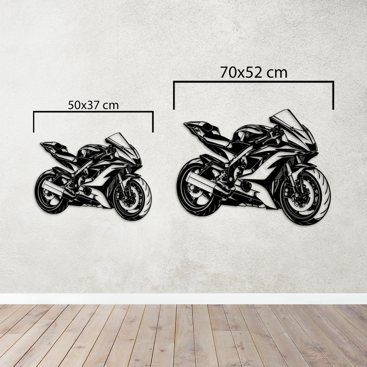 Yamaha R6 - Motosiklet Metal Duvar Dekoru